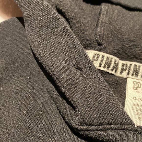 Pink by VS Black Sweater Hoodie Cropped XS - Picture 2 of 6